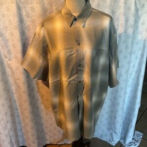 Cato Tan Casual Button Down Shirt with Ombré Effect